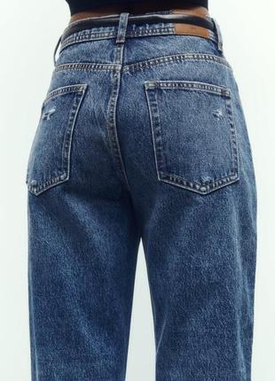 Джинсы mom zara, z1975 denim mom-fit high-waist jeans zara6 фото