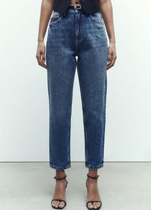 Джинсы mom zara, z1975 denim mom-fit high-waist jeans zara2 фото