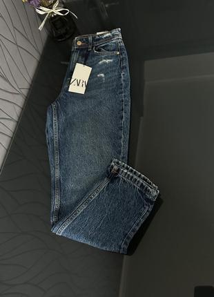 Джинсы mom zara, z1975 denim mom-fit high-waist jeans zara9 фото