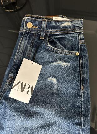 Джинсы mom zara, z1975 denim mom-fit high-waist jeans zara8 фото