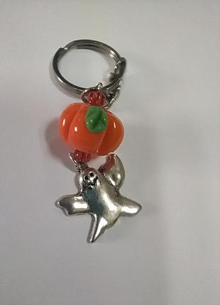 Брелок гарбуз привид кіт кішка хеллоуїн halloween геловін