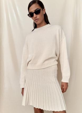 Трикотажний светр з ефектом домотканої тканини1 фото