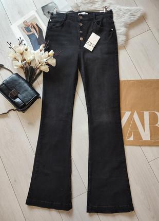 Расклешенные джинсы с высокой посадкой zara, 36р, оригинал7 фото