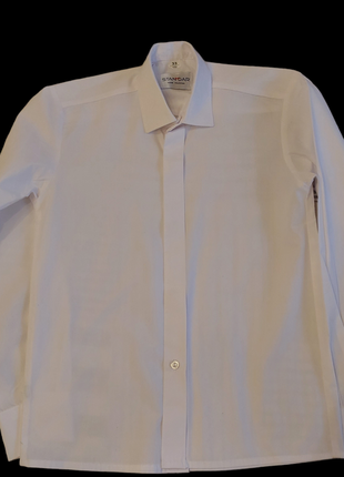 Рубашка белая с длинным рукавом на 152 р