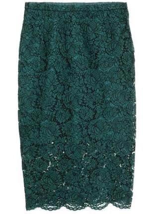 Красивая ажурная юбка h&amp;m. длина миди.3 фото