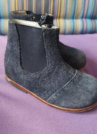 Шкіряні чобітки темно-синього кольору jartin et chokolat (не зара)