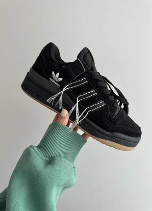 Женские кроссовки adidas forum « black / white threads »