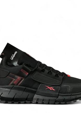 Мужские кроссовки reebok zig kinetica edge черные с красным