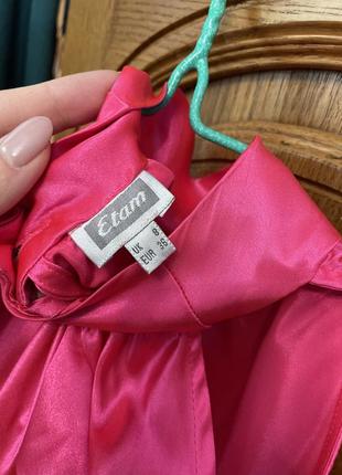 Блуза etam розовая фуксия тренд атласная размер s-m женская без рукав7 фото