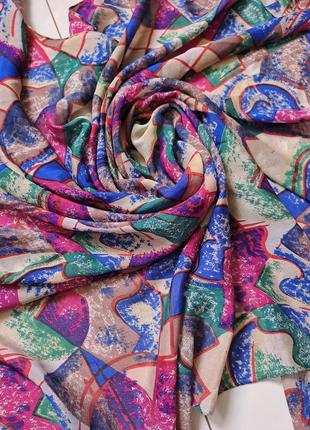Красивый шелковый шарф платок1 фото
