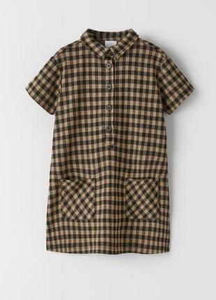 Сарафан, платье zara в клетку в клетку 11-12 лет, 146, 152 см