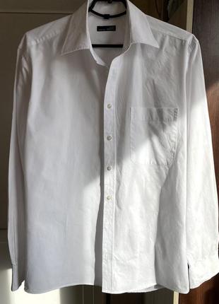 Рубашка хлопок оверсайз белая сорочка с мужского плеча6 фото