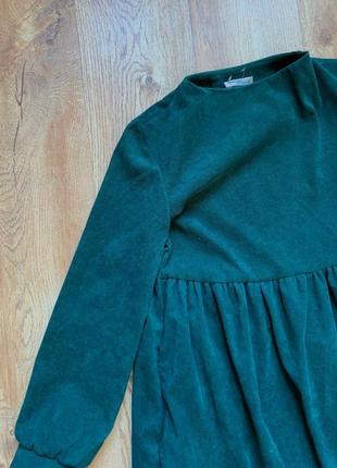 Зеленое женское платье в рубчик оверсайз 300 грн2 фото