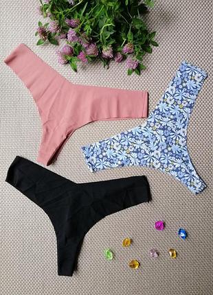 Набір з 3х штук безшовних трусиків cotton on