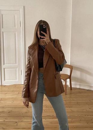 Піджак з еко шкіри