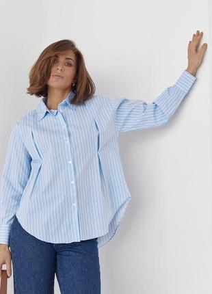 Жіноча сорочка з візерунком у вертикальну смужку
