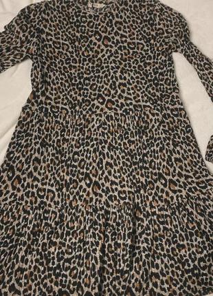 Сукня в рубчик леопардова s/m/l7 фото