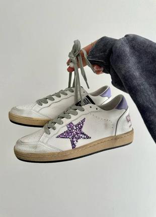 Кроссовки golden goose ggdb ballstar lilac1 фото