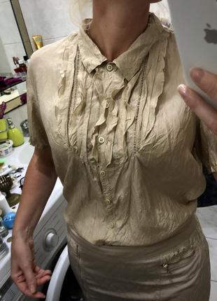 Шелковая блуза gerard darel silk , франция оригинал1 фото