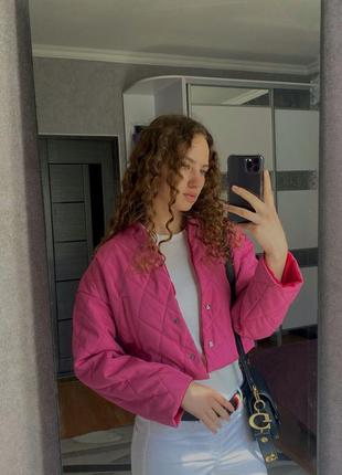 Рожева стильна легенька курточка