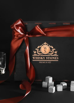 Подарочный набор для виски бокал bohemia crack с камнями для виски в подарочной коробке 310 мл5 фото