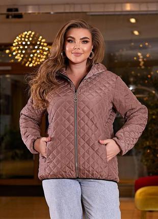 Стеганая демисезонная куртка на силиконе