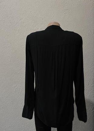 Черная рубашка женская / чернная рубашка вискоза2 фото