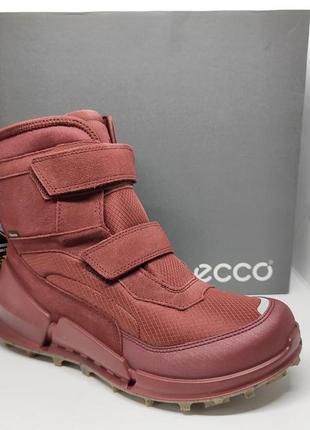 Кожаные зимние ботинки ecco biom мембрана gore tex оригинал1 фото