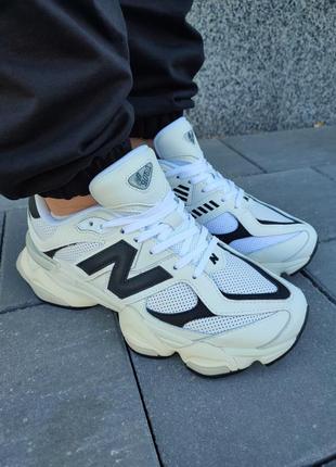 New balance 9060 white black2 фото