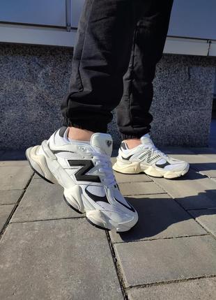 New balance 9060 white black4 фото