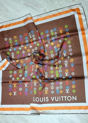 Шелковый палантин в стиле louis vuitton