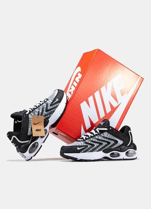 Мужские кроссовки nike air max black grey найк черного с серым цветами