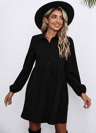 Вельветовое платье оверсайз мини хаки черная беж на пуговицах
