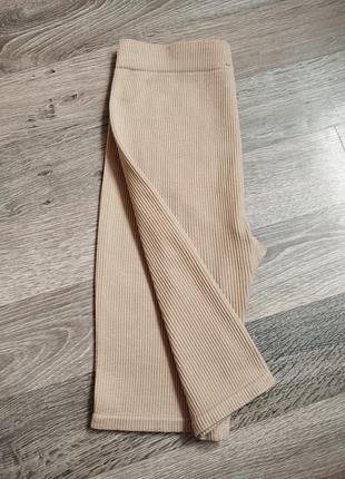 Велосипедки в рубчик zara ,бежевые велосипедки лосины