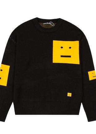 Acne studio face wool sweater