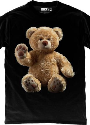 Футболка teddy bear in black – 9000272-black футболка черная унисекс1 фото