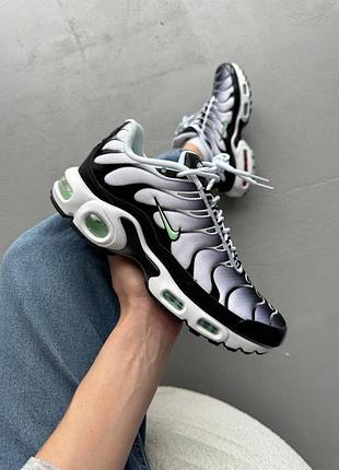 Найк кроссовки nike air max tn plus white/ black/mint