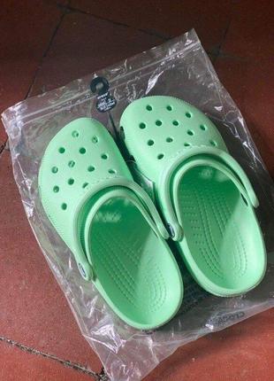 Крокс класік клог мьятні crocs classic clog mint/green10 фото