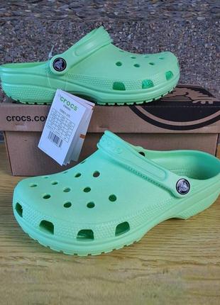 Крокс класік клог мьятні crocs classic clog mint/green