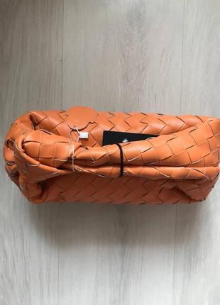 Сумка мелкое плетение leather country италия5 фото