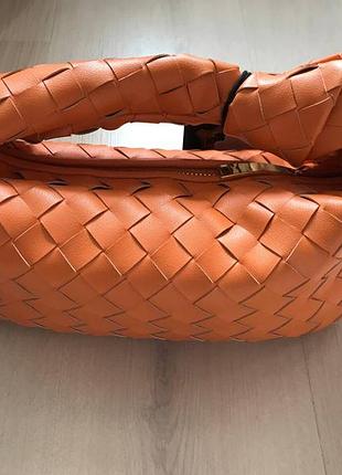 Сумка мелкое плетение leather country италия8 фото