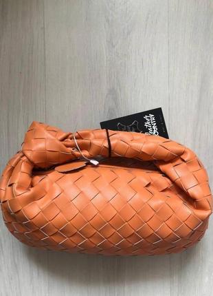 Сумка мелкое плетение leather country италия2 фото