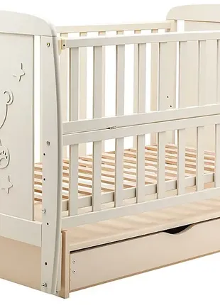 Ліжко babyroom умка dumyo-3 маятник, ящик, відкидний бік бук7 фото