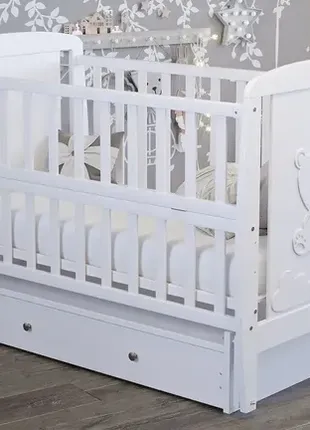 Кровать babyroom умка dumyo-3 маятник, ящик, откидная сторона бук1 фото