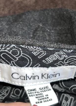 Вовняна кепка кепі calvin klein оригінальна  сіра5 фото