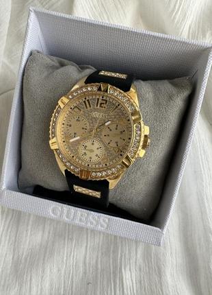 Guess ladies black gold tone multi-function watch годинник1 фото