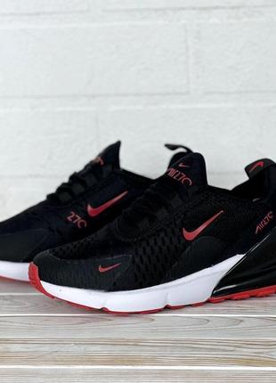 Распродажа! nike air max 270 черные с красным кроссовки мужские сетка легкие текстиль текстильные весенние летние демисезонные найк аэр макс с баллоном3 фото