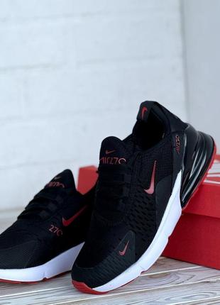 Распродажа! nike air max 270 черные с красным кроссовки мужские сетка легкие текстиль текстильные весенние летние демисезонные найк аэр макс с баллоном9 фото