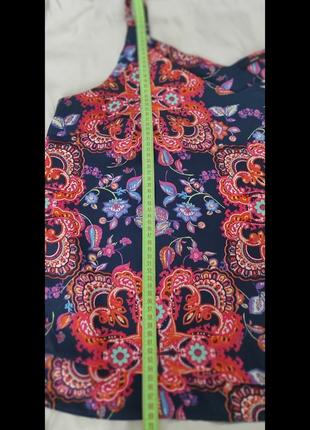 Летняя легкая блуза на бретелях. спереди двойная ткань, размеры на фото.4 фото