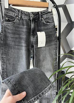 Чорні виварені джинси zara